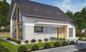 Dom z odnawialnymi źródłami energii - MONZA OZE - zeroemisyjny i samowystarczalny